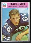 1966 PHILADELPHIA FOOTBALL DALLAS COWBOYS GEORGE ANDRIE RC ROOKIE CARD *54 GD-VG. rookie card picture