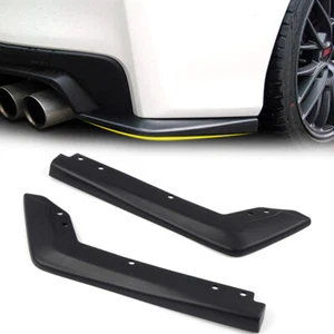 For Subaru WRX STI 2015-2021 Black Rear Bumper Spat Aprons Valance Lip 2pcs - Picture 1 of 8