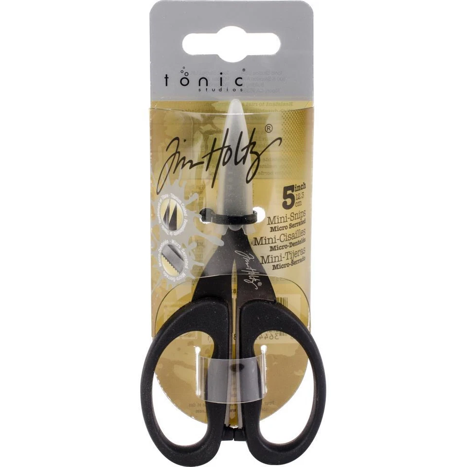 Tim Holtz Non-Stick Titanium Micro Serrated Mini Snips 5" - image 1 of 1