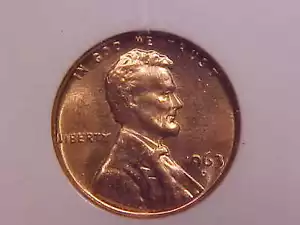 1963 D LINCOLN CENT - NGC MS 66 RD - SEE PICS! - (G1504) - Picture 1 of 4