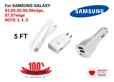 Adaptive Fast 5ft Generic USB Charger Cable For Samsung S5 / S6 / S7 Edge / S8+  - Image 1 of 4