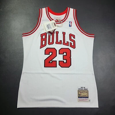 100% Authentic Michael Jordan Mitchell Ness 97 98 Bulls Jersey Size 44 L Mens - Image 1 of 4