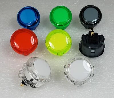 Japan Sanwa Crystal Buttons x 8 pcs OBSC-30-Clear 6 Color Video Game Parts - Image 1 of 2