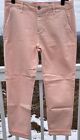 Adriano Goldschmied Tristian Cropped Slant Front Back Welt Pockets Pink 32 Pants
