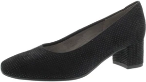 Jenny Ara Ladies Womens Slip On Mid Heels Leather Cushion Black Shoes Size 5 38 - Picture 1 of 4