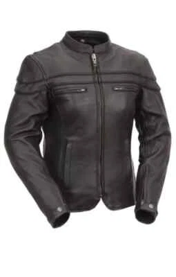 Ladies Maiden Leather Motorcycle Jacket FIL162NTCZ - Image 1 of 2