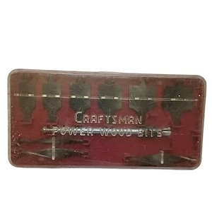 Craftsman Power Wood Boring Bits 10 Piece set Vintage Wood Tools USA  - Picture 1 of 12