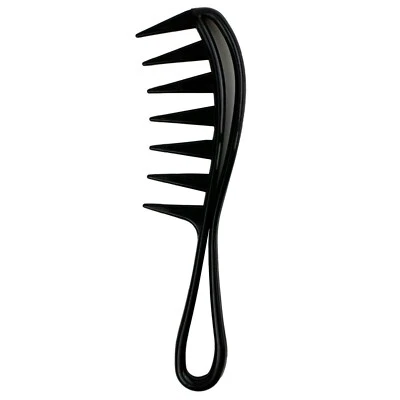 BY MIA Hair Styling Comb | Wide Tooth | Antistatic Carbon Texture M Comb | Black - Image 1 of 4
