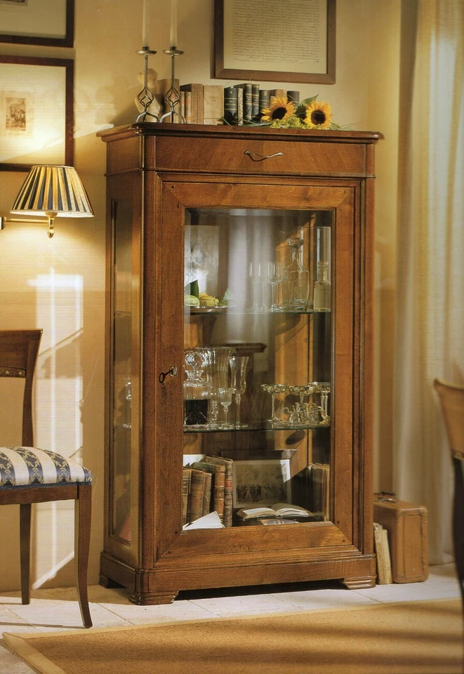 VETRINA VETRINETTA SOGGIORNO SALOTTO TINELLO NOCE MASSELLO SPINATO - Immagine 1 di 1