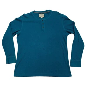 St Johns Bay XXL Pullover Mens Teal Thermal Style Shirt - Picture 1 of 9