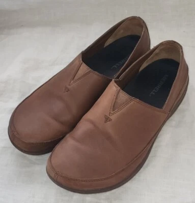 Merrell Womens Encore 9.5 Kassie Moc Shoes Slip-Ons Dark Earth Leather Comfort - Image 1 of 4