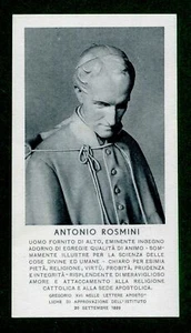 santino holy card  images pieuses ANTONIO ROSMINI C on Preghiera - Imagen 1 de 1