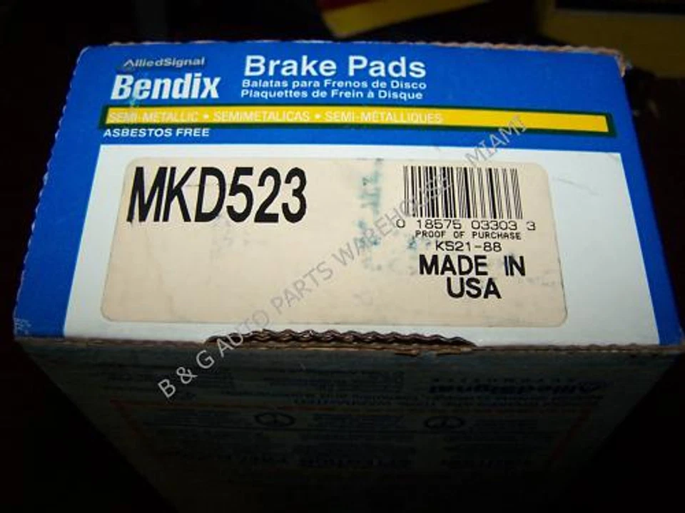 Bendix MKD523 Front Semi Metallic Brake Pads fits Dodge Monaco Eagle Premier - Image 1 of 2