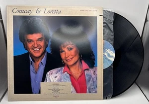 Conway Twitty Loretta Lynn Making Believe Vinyl LP 80s Country MCA 42216 VG+ - Picture 1 of 6