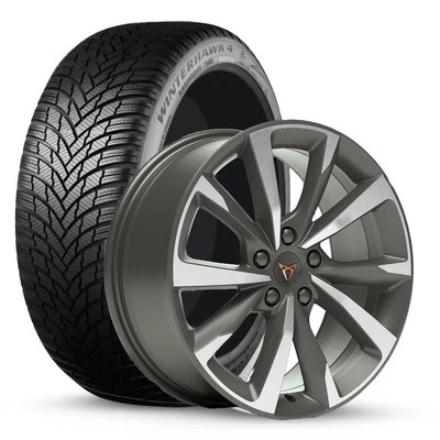 Original Cupra Leon 5KL FR Winterkompletträder 18 Zoll Alu Grau Firestone DOT 25 - Bild 1 von 2