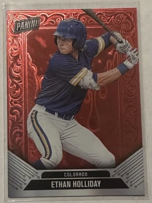 2025 Panini Black Friday Ethan Holliday /75 Colorado Rockies Limited SSP - Image 1 of 2