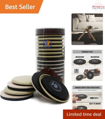 Round Furniture Moving Kit 16 Pieces EVA Felt Pads Protect Floors Hard Surfaces - Image 1 of 4