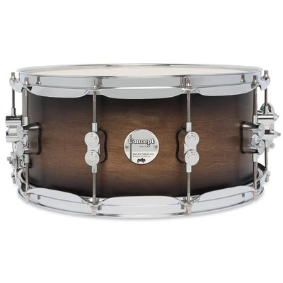 PDP Concept Maple 6.5x14 Snare Satin Charcoal Burst Lacquer PDCM6514SSSCB​ - Image 1 of 4