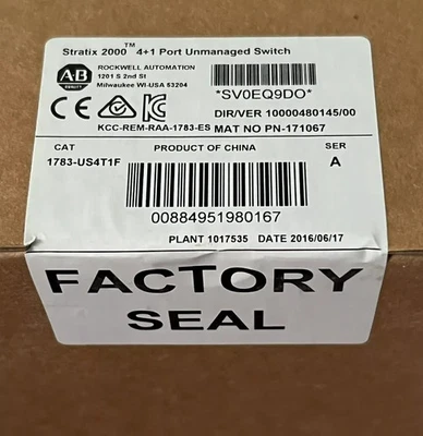 1PCS Brand New Sealed Allen Bradley 1783-US4T1F SER A Stratix 2000 Switch - Image 1 of 4