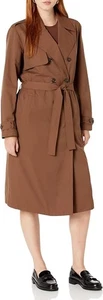 The Drop Damen Noa Trenchcoat, Coffee Bean Größe XS - Bild 1 von 8