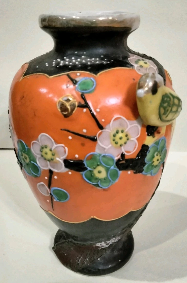 日本鸟花瓶印第安纳日本古董花瓶| eBay