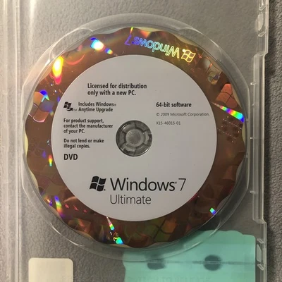 Microsoft Windows 7 Ultimate 64-Bit (x64) OEM DVD with Genuine Product Key – Eng - Image 1 of 3