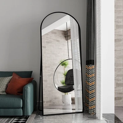 180*80 Ganzkörperspiegel Wand Standspiegel Wandspiegel Ganzkörper Schwarz Großer - Bild 1 von 4