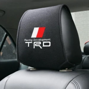 2x TOYOTA TRD Headrest Covers Car Seat Logo Embroidered New  Free Shipping Japan - Imagen 1 de 6