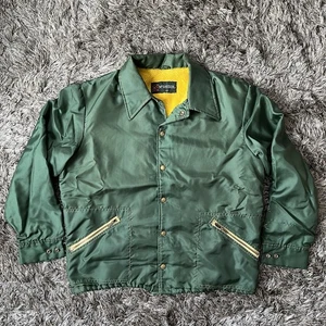 Vintage McGregor Coaches Jacke Gr. 44 grün Fleece gefüttert Nylon Freizeit Workwear - Bild 1 von 23