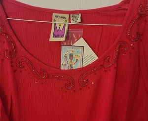 4x Camicetta top donna Anthony Originals con perline garzate, copricostume da bagno fuscia, nuova con etichette - Foto 1 di 7
