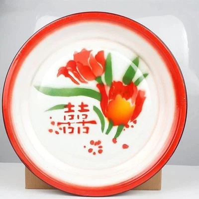  Serving Tray with Handles Metal Chinese Elements Multipurpose Plates - Image 1 of 4