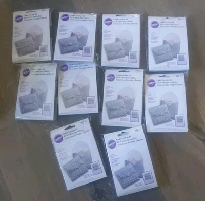 Cookie Envelope Kit By Wilton LOT OF 10 PACKETS OF 20 IN EACH PACKET - Image 1 of 3