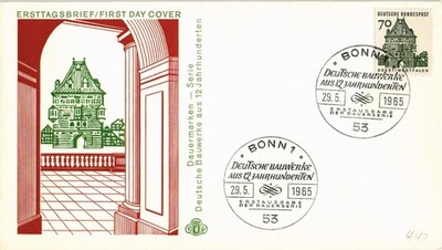 Dr Jim Stamps Germany Soest Westfalen 12 Centuries of German Buildings FDC - Image 1 of 2
