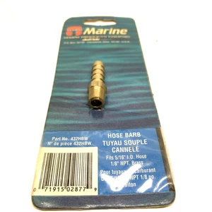 Tempo Marinel Connector Hose Barb 432HBW 5/16 " ID Hose X 1/8" NPT - Picture 1 of 4