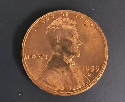 1959 D Lincoln Penny Uncirculated.   For $.99 - Image 1 of 2