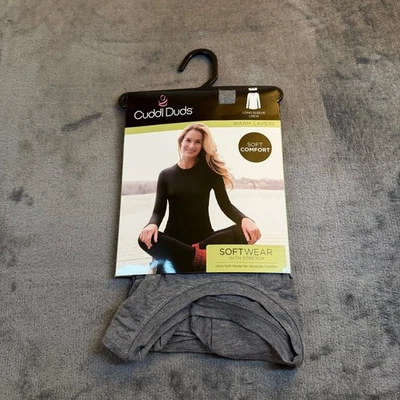 Cuddl Duds Softwear Manga Larga Crew Cálidas Capas Gris Mujer Mediano Nuevo Foto 1 de 4