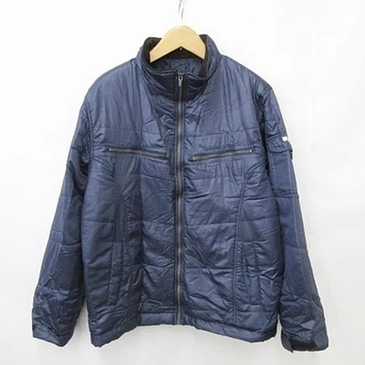 TULTEX Jumper Stand Collar Zip Up Batting Navy Blue 3L Shoulder Width: 52cm Used - Image 1 of 4