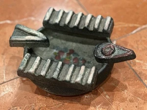 ALFARAZ SPAIN MCM VINTAGE 1960S GREEN BROWN BIRD FISH ASHTRAY BOWL SIGNED RAD MO - Picture 1 of 13