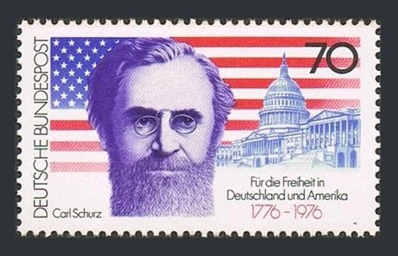 Germany 1216, MNH. Michel 895. USA-200, 1976. Carl Schurz, Capitol. - Image 1 of 1