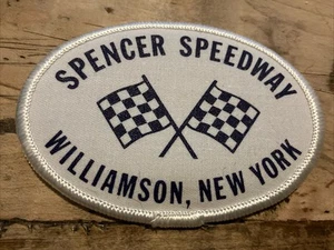Parche de carreras vintage de los años 60 SPENCER SPEEDWAY WILLIAMSON NUEVA YORK RARO - Imagen 1 de 6