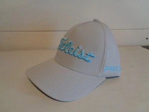 Titleist Pro V1 Golfmütze L/XLGray Blue Script Logo Stretch Fit antimikrobielle Kappe - Bild 1 von 4