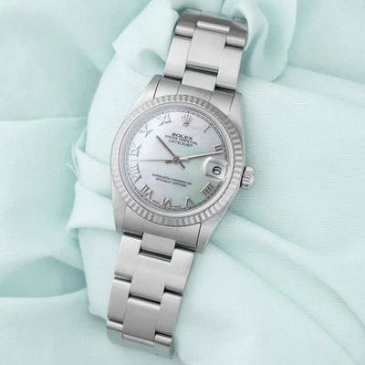 Rolex Datejust 31 68274, acero y oro blanco, madreperla romana, Oyster Br... Foto 1 de 4