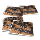4x Rectangle Stickers - Domino Game Dominoes #16032