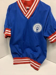 Vintage 70s Minooka Baseball Game Blue Red Jersey Mens L USA Little League - Picture 1 of 4