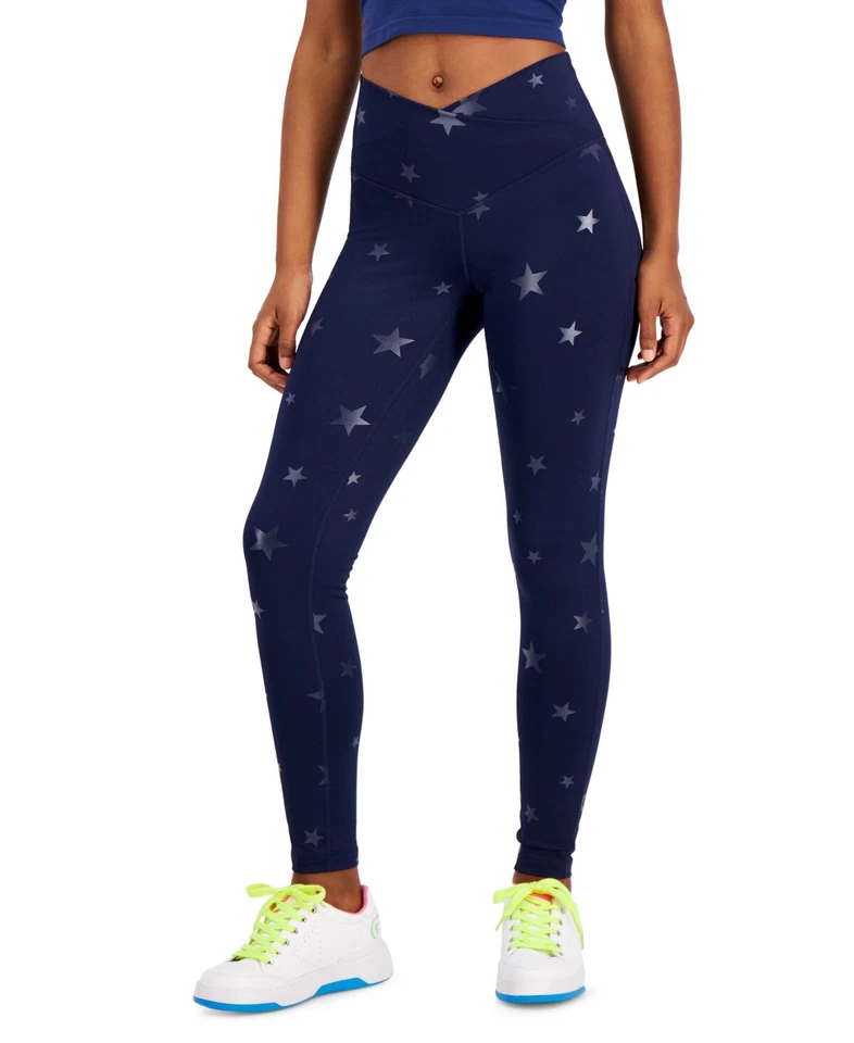 Leggings JENNI Repeat Crossover Largo Completo Talla XL X-Grande Azul Marino Estrella Espaciada Foto 1 de 2
