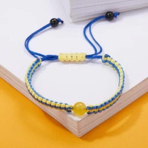 Ukaraine Knitted Bracelets Adjustable Ukraine Peace Bracelet' K3Q0 - Picture 1 of 34