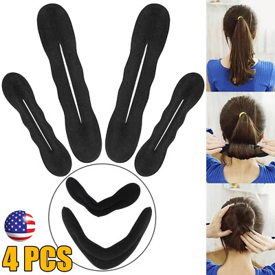 4x Magic Baler Hairspray Baler Sponge Scrunchie Hair Accessories DIY Hair Tools - Image 1 of 4