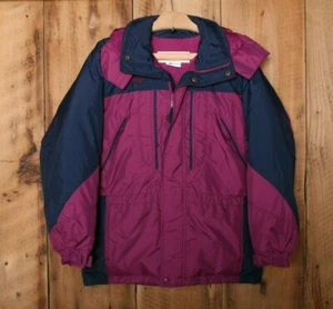 Vintage 90's COLUMBIA Blue & Purple Down Insulated Ski Jacket Youth Sz. 14/16 - Picture 1 of 12