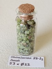 28.2g  bottle Rough Peridot Olivine Specimen 