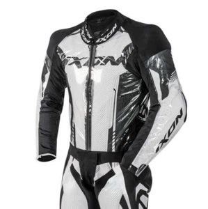 TRAJE DE LLUVIA IXON STREAM transparente/negro para carreras 1 pieza de cueros - Imagen 1 de 2